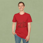 T-Shirt — 'Carry Less. Make Room' Minimalist Relaxed Tee