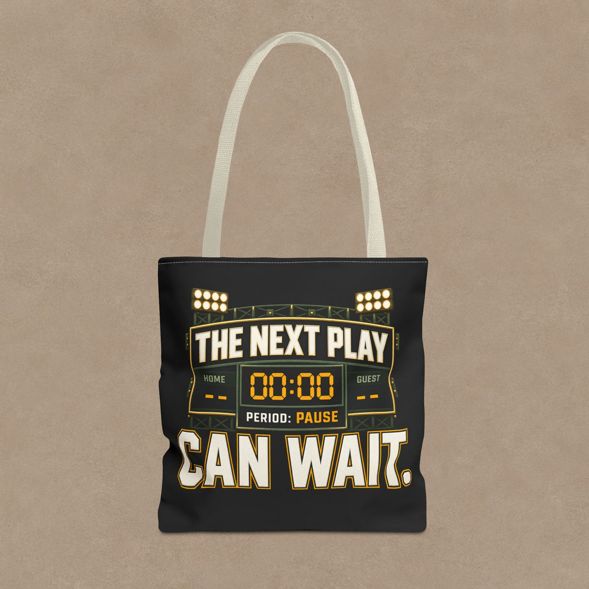 The Next Play Can Wait | Scoreboard Tote Bag