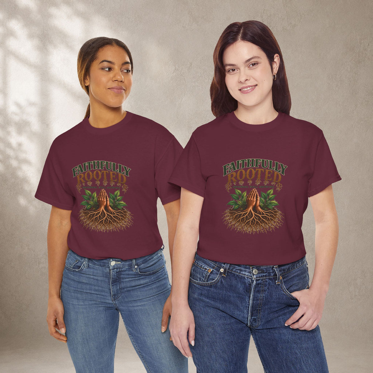 Faithfully Rooted | Christian Faith Graphic T-Shirt