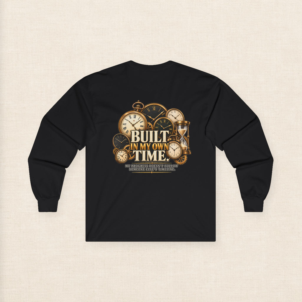 Built in My Own Time Vintage Clock Long Sleeve Tee