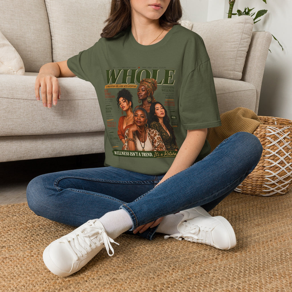 Whole Magazine Cover T-Shirt — Empowering Wellness & Black Women Graphic Tee