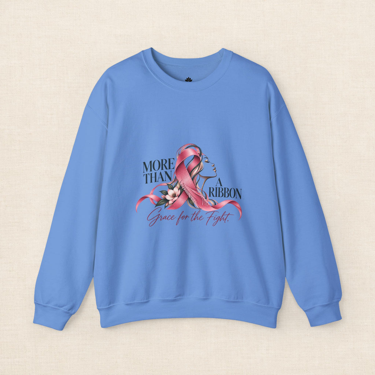 More Than A Ribbon. Space for the Fight. | Breast Cancer Awareness Crewneck Sweatshirt