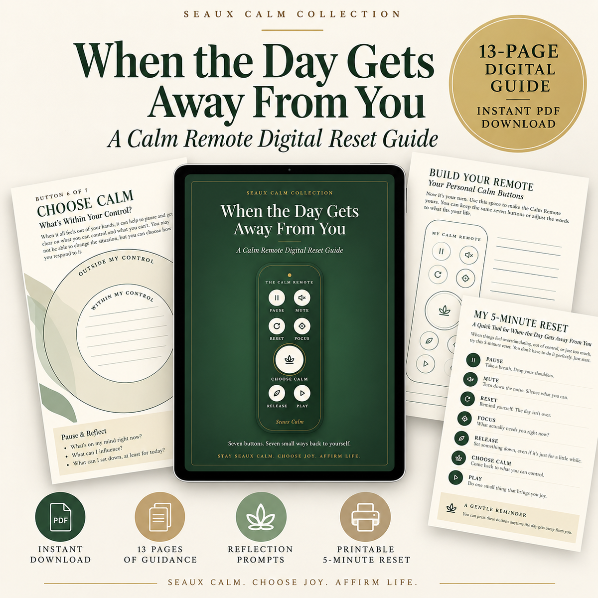 When the Day Gets Away From You — Calm Remote Digital Reset Guide
